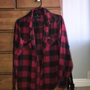 Red and Black Striped  Jacket